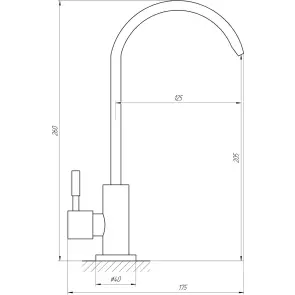 Кран для обратного осмоса Globus Lux ALPEN SBT1-55M-BB №5