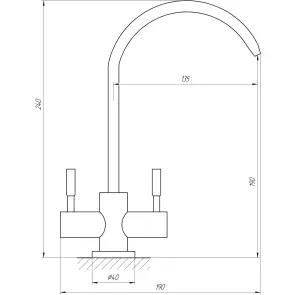 Кран для обратного осмоса Globus Lux ALPEN SBT1-76A-BB №4