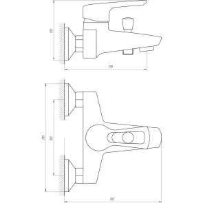 Смеситель для ванны Globus Lux SEVA GLSV-0102 №5