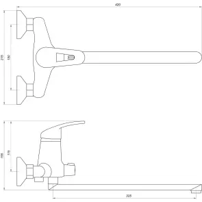 Смеситель для ванны Globus Lux Caprice GLCA-0208 №5