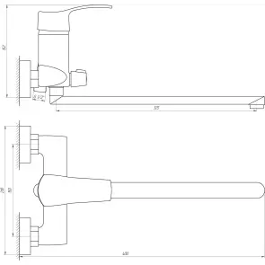 Смеситель для ванны Globus Lux QUEENSLAND GLQU-0208 №8