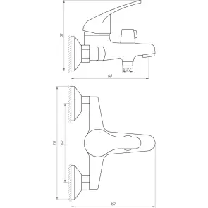 Смеситель для ванны Globus Lux Solly GLSO-0102N №6