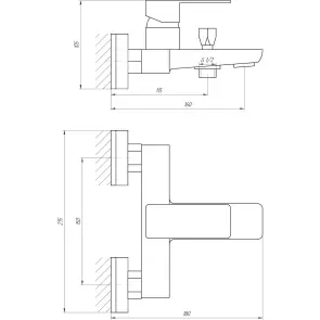 Смеситель для ванны Globus Lux Milano GLM-0102 №8