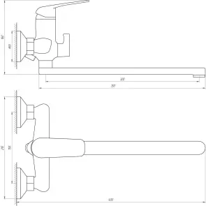 Смеситель для ванны Globus Lux Koln GLK-0208 №6