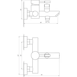 Смеситель для ванны Globus Lux ALPEN SBT1-102NE №6