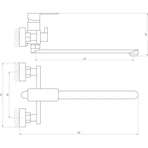 Смеситель для ванны Globus Lux Milano GLM-0208 №8