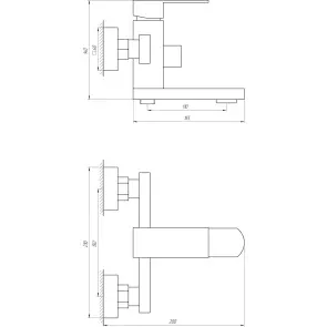 Змішувач для ванни Globus Lux SICILIA SBQ-102N №5