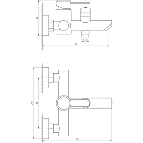 Смеситель для ванны Globus Lux WIEN SBT2-102NE №6