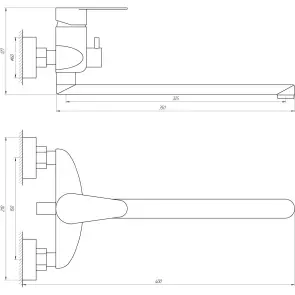 Смеситель для ванны Globus Lux MAIN SM-208 №5