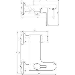 Змішувач для ванни Globus Lux Laguna GLA-0102N №5