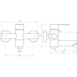 Змішувач для ванни Globus Lux RING SR-102N №6