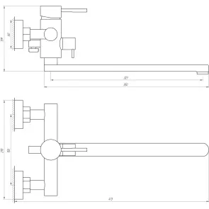 Змішувач для ванни Globus Lux ALPEN SBT1-208-BB №6
