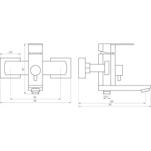 Змішувач для ванни Globus Lux Sorento SQ-102NHR №7