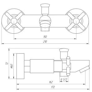Змішувач для ванни Globus Lux DUKAT SD4-102 №6