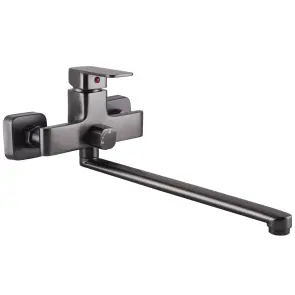 Змішувач для ванної Globus Lux Milano GLM-0208N-11-Graphite- EURO латунь L350мм.Графіт Блиск. №1