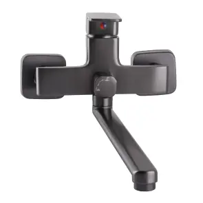 Змішувач для ванної Globus Lux Milano GLM-0208N-11-Graphite- EURO латунь L350мм.Графіт Блиск. №3