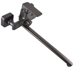 Змішувач для ванної Globus Lux Milano GLM-0208N-11-Graphite- EURO латунь L350мм.Графіт Блиск. №4