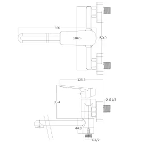 Смеситель для ванны Globus Lux BONN GLB-0208 №8