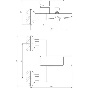 Змішувач для ванної Globus Lux Milano GLM-0102-10-BB №7