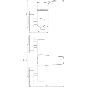 Змішувач для душу Globus Lux QUEENSLAND GLQU-0105 №5