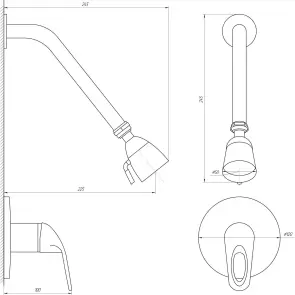 Смеситель для душа Globus Lux SENA GLS-0105S №5