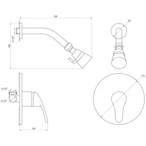 Смеситель для душа Globus Lux SOLLY GLSO-0105S №5