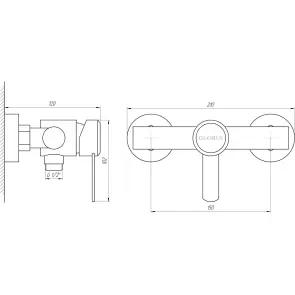 Смеситель для душа Globus Lux WIEN SBT2-105 №5