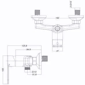 Змішувач для душу Globus Lux Dolly GLD-0105N №7