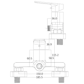 Змішувач для душу Globus Lux BONN GLB-0105N №6