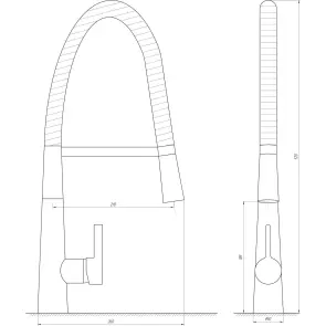 Змішувач для кухні Globus Lux LAZER GLLR-1032-StSTEEL №2