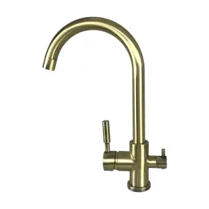 Змішувач для кухні під осмос Globus Lux LAZER GLLR-0333-9-BRONZE №3