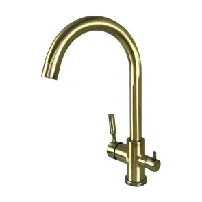 Змішувач для кухні під осмос Globus Lux LAZER GLLR-0333-9-BRONZE №4