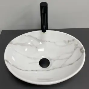 Умивальник (раковина) VBI PARMA CALCATTA GLOSSY накладний №1