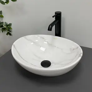 Умивальник (раковина) VBI PARMA CALCATTA GLOSSY накладний №3