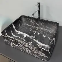 Умивальник (раковина) VBI ASTI M BLACK ONYX накладний