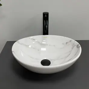 Умивальник (раковина) VBI PARMA CALCATTA GLOSSY накладний №4