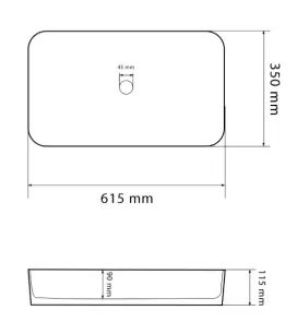 Умивальник (раковина) VBI TRIEST ANTHRACITE MARBLE накладний №2