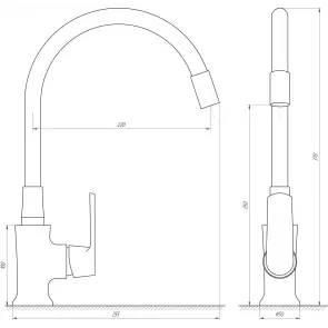 Змішувач для кухні Globus Lux Laguna GLA-0203SL-SB №8