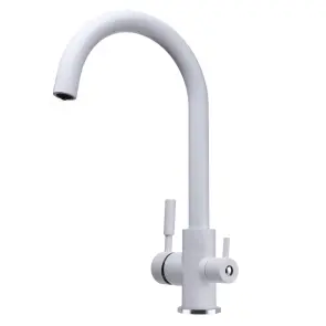 Змішувач для кухні під осмос Globus Lux LAZER GLLR-0333-7-WHITE №1