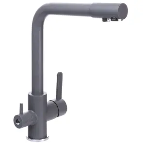 Смеситель для кухни под осмос Globus Lux LAZER GLLR-0444-3-TITANIUM №1