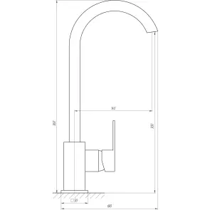 Змішувач для кухні Globus Lux Milano GLM-203SQ-BB №6