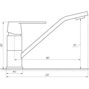 Змішувач для кухні Globus Lux Laguna GLA-0203Q-10-BB №5