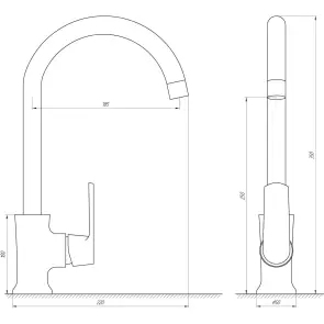 Змішувач для кухні Globus Lux Laguna GLA-0203SL-10-BB №5