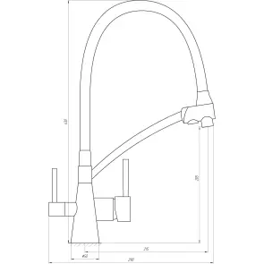 Смеситель для кухни под осмос Globus Lux LAZER GLLR-0700-8-STSTEEL №5