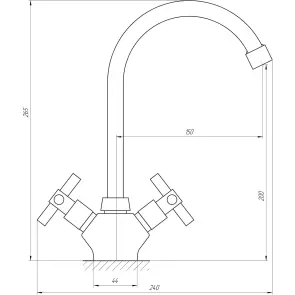Змішувач для кухні Globus Lux DUKAT SD2-203 №4