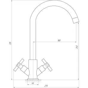 Змішувач для кухні Globus Lux DUKAT SD4-203 №4
