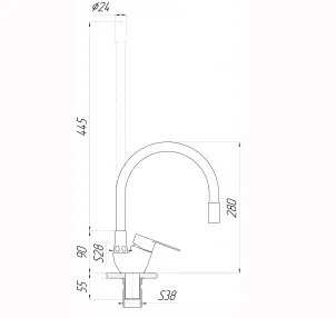 Смеситель для кухни Globus Lux MAIN SM-203SB №6