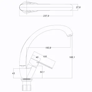 Змішувач для кухні Globus Lux Dolly GLD-0203S №6