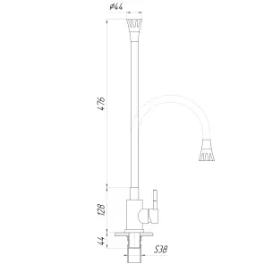 Змішувач для кухні Globus Lux Alpen SBT1-203SA-G03 №6