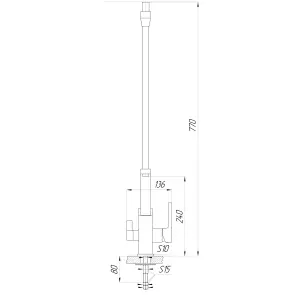 Смеситель для кухни под осмос Globus Lux LAZER GLLR-0900-11-01 №7